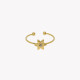 Steel adjustable ring thin with star GB