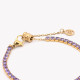 Steel bracelet rivière purple square GB