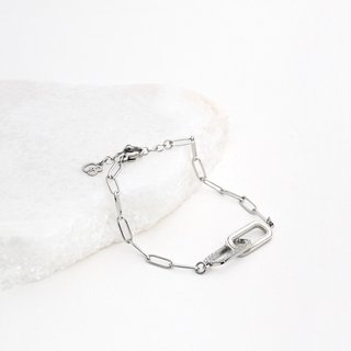 Pulseira em aço elos entrelaçados GB