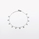 Steel foot bracelet with flower pendants GB