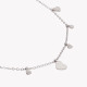 Steel foot bracelet hearts pendants GB