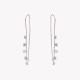 Long steel earrings stars GB