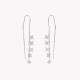 Long steel earrings clovers GB