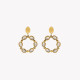 Steel earrings stones oval GB