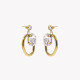 Steel earrings brilliants ovals GB
