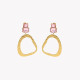 Boucles d&#039;oreilles en acier ovale texture GB