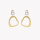 Steel earrings ovals texture GB