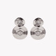 Steel earrings texture flower GB