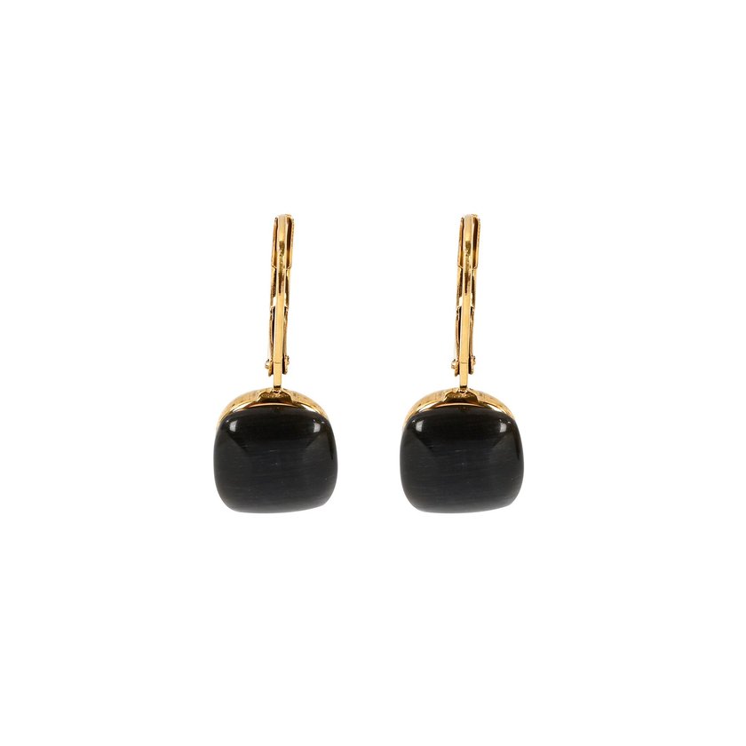 Pendientes en acero con piedra naranja GB
