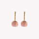 Boucles d&#039;oreilles en acier avec pierre orange GB