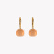 Boucles d&#039;oreilles en acier avec pierre orange GB