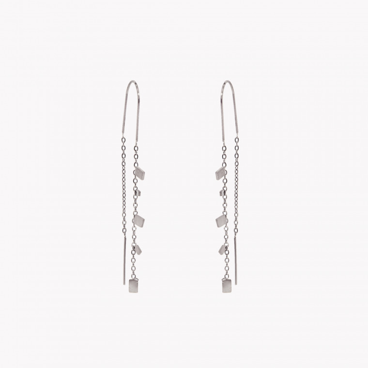 Long steel earrings pendants GB