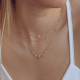 Steel necklace brilliant triangular GB