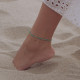 Steel foot bracelet with stars pendants GB