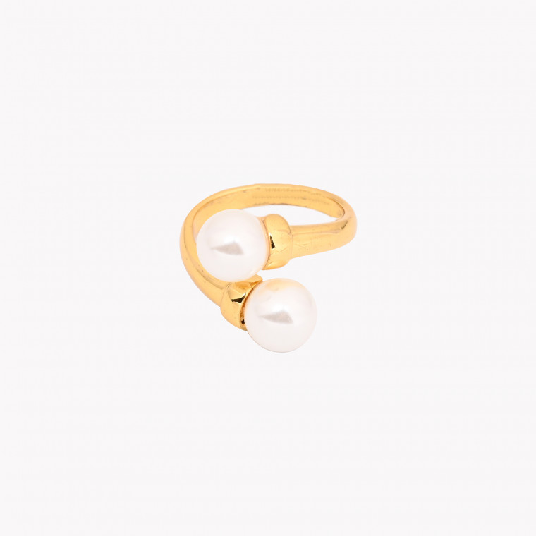Gold plated ring pearls GB