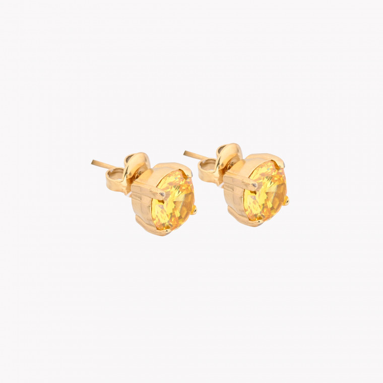 Steel earrings zirconie GB