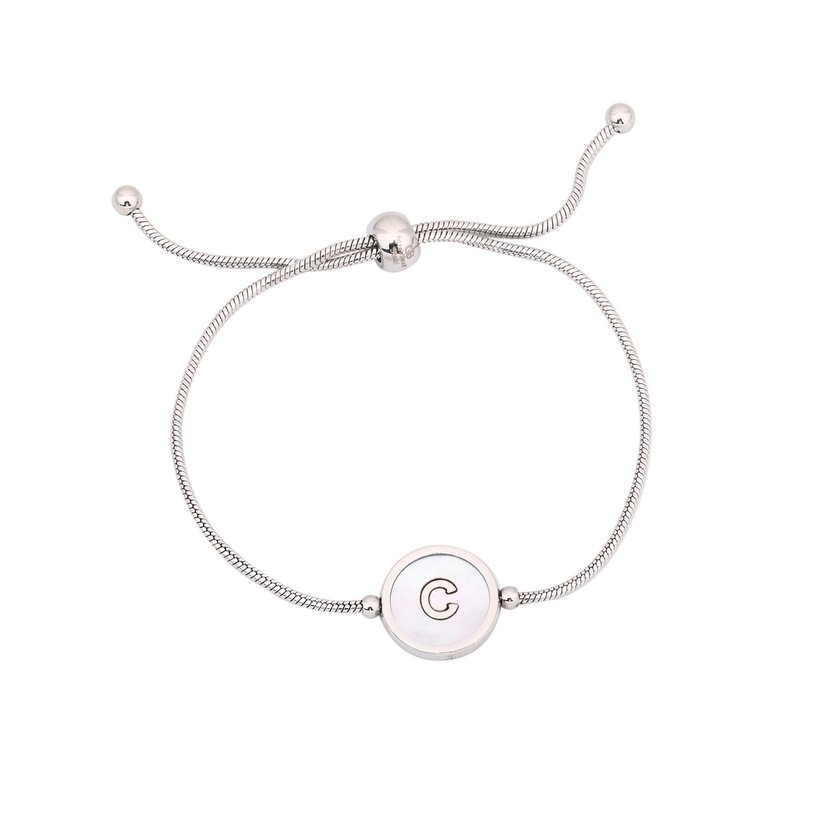 Pulseira em aço ajustável letra GB
