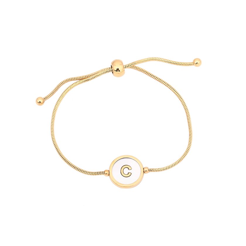 Pulseira em aço ajustável letra GB