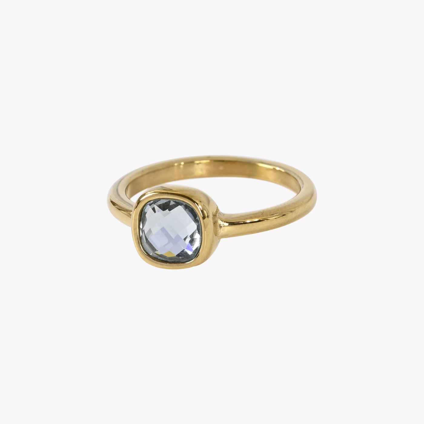 Square Cut Flat Stone Ring – Liry's Jewelry