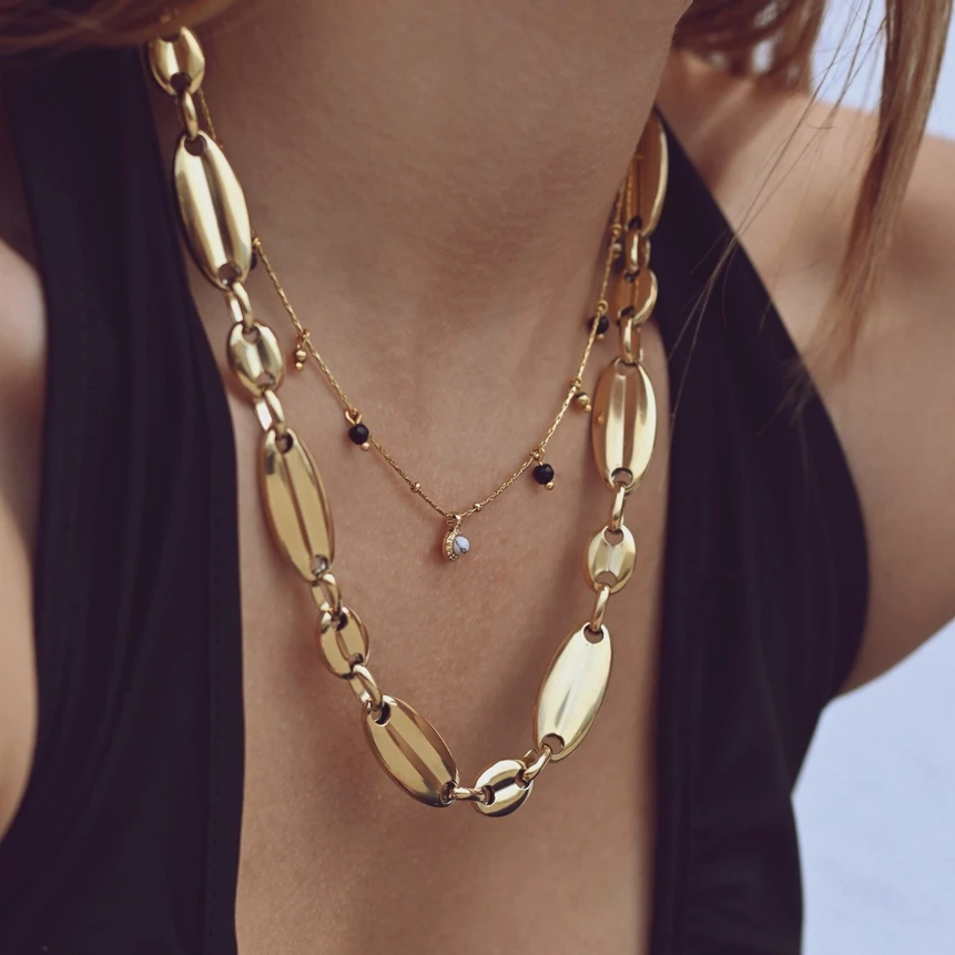 Collar en acero enlaces largos GB