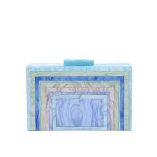 Borsa da festa in acrilico rosa GB