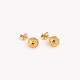 Gold plated earrings bola de viana 8mm GB