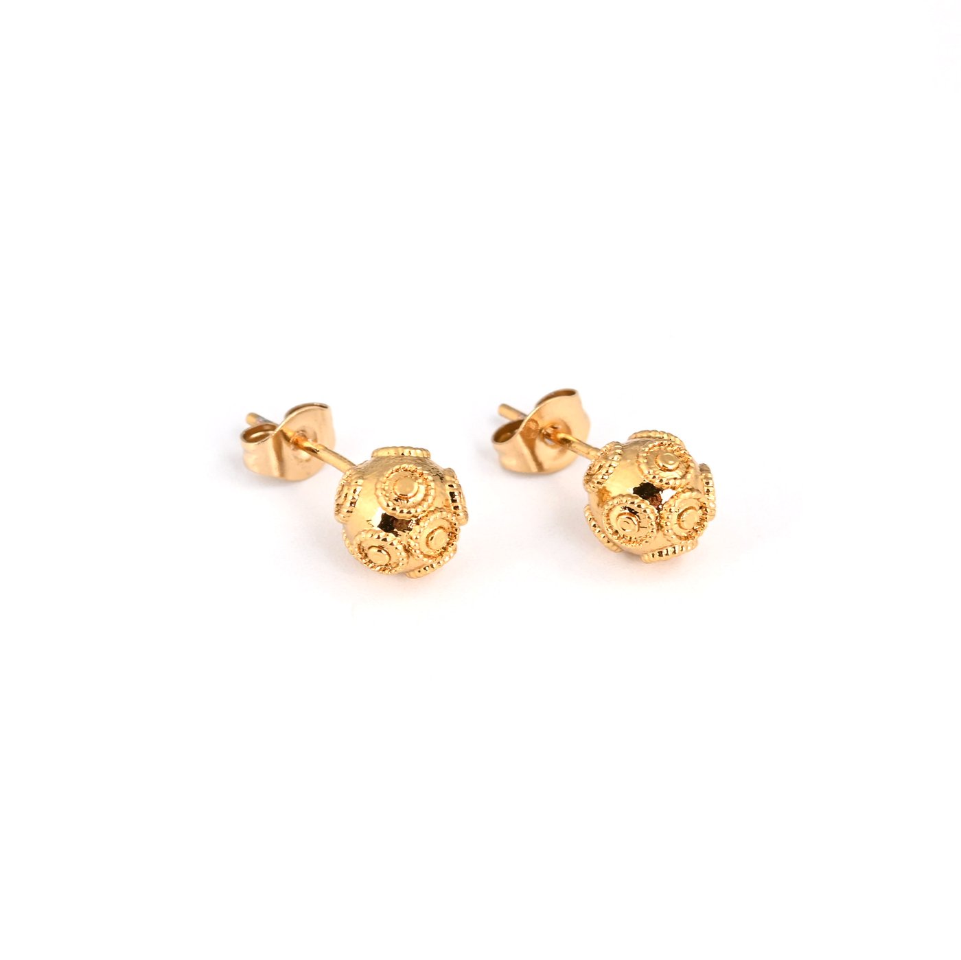 Boucles d\'oreilles en plaqué or bola de viana 8mm GB