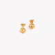 Gold plated earrings bola de viana 8mm GB