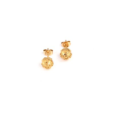 Boucles d'oreilles en plaqué or bola de viana 8mm GB