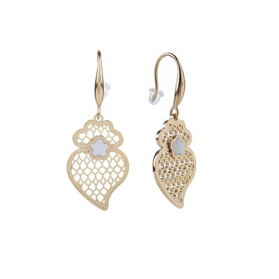 Boucles d'oreilles acier étoile et coração de viana GB