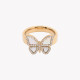 Steel ring butterfly motherpearl GB