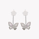 Steel earrings butterfly motherpearl GB