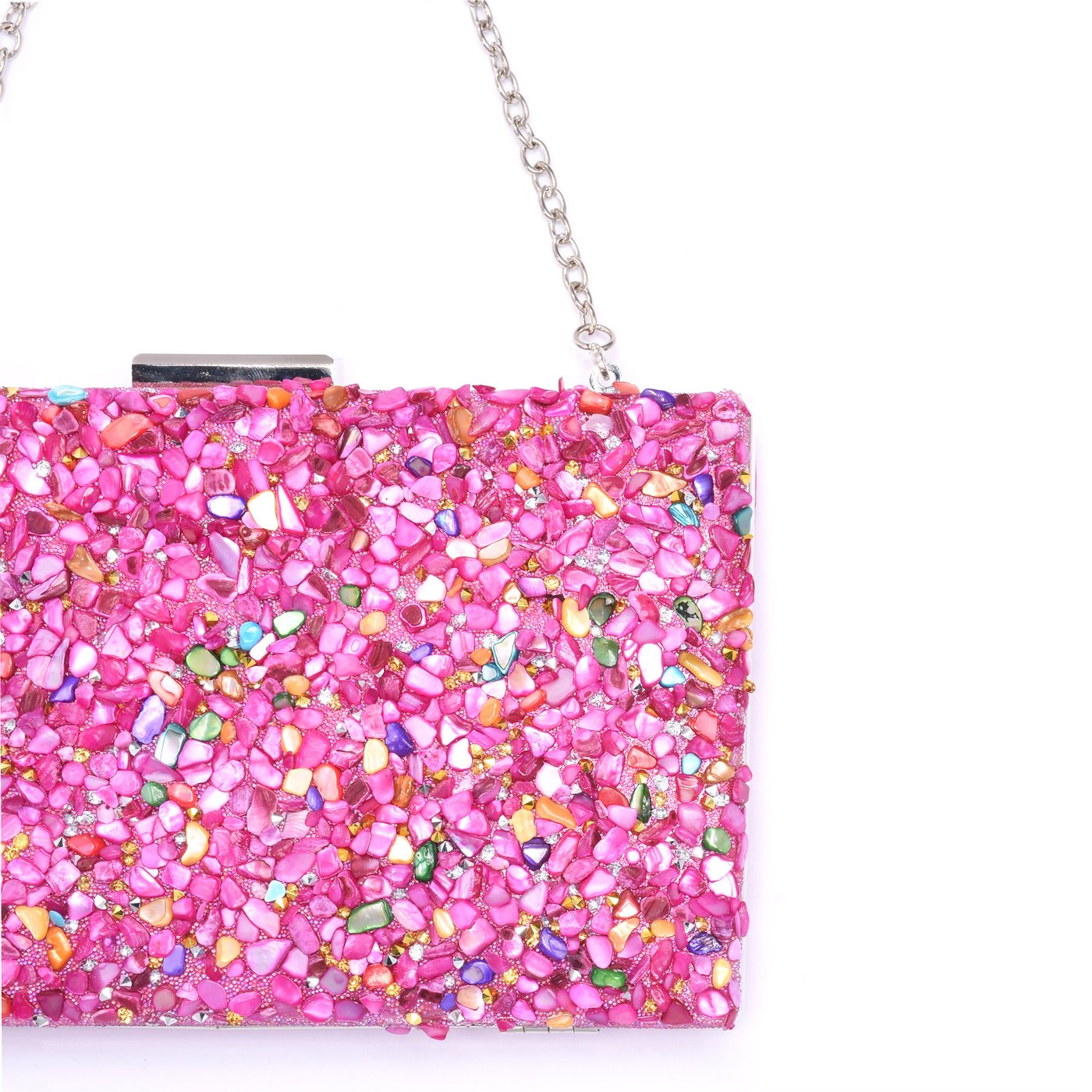 Stone party bag fushia GB