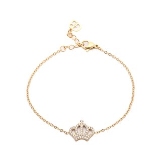 Bracciale in acciaio brillantes corona GB
