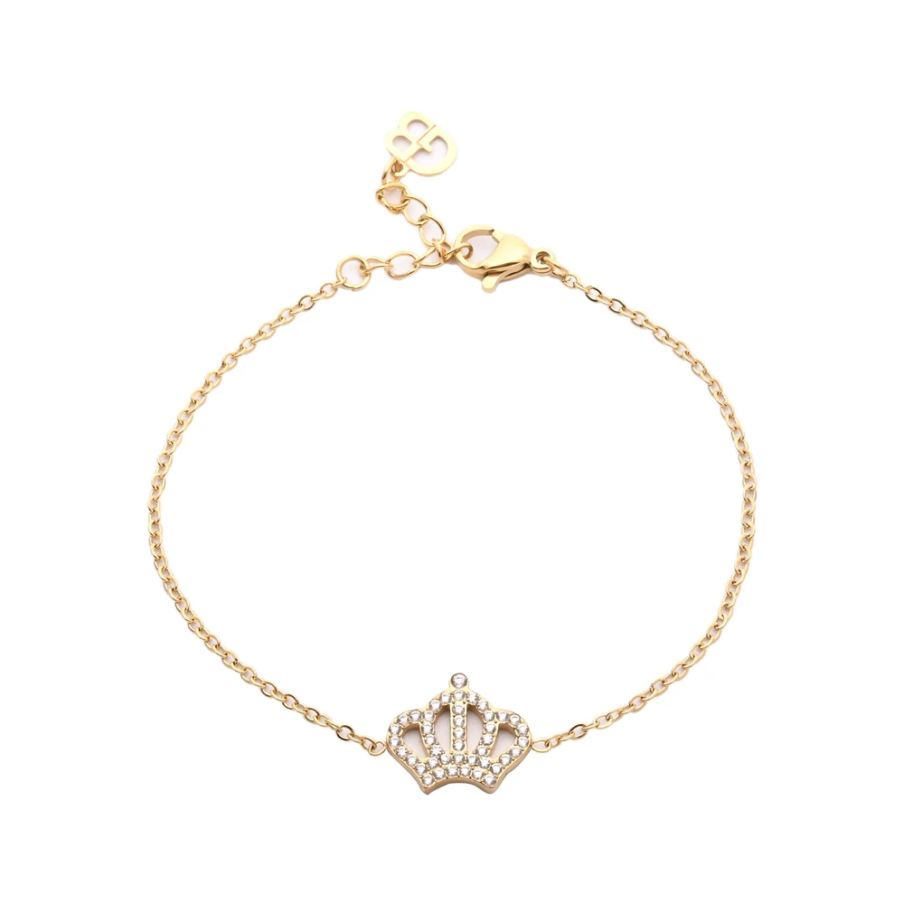 Pulsera en acero brillantes corona GB