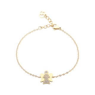 Pulsera en acero ángel brillantes GB