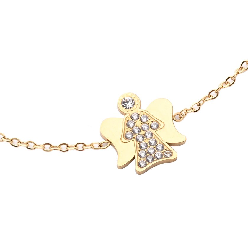 Bracelet en acier ange brillants GB