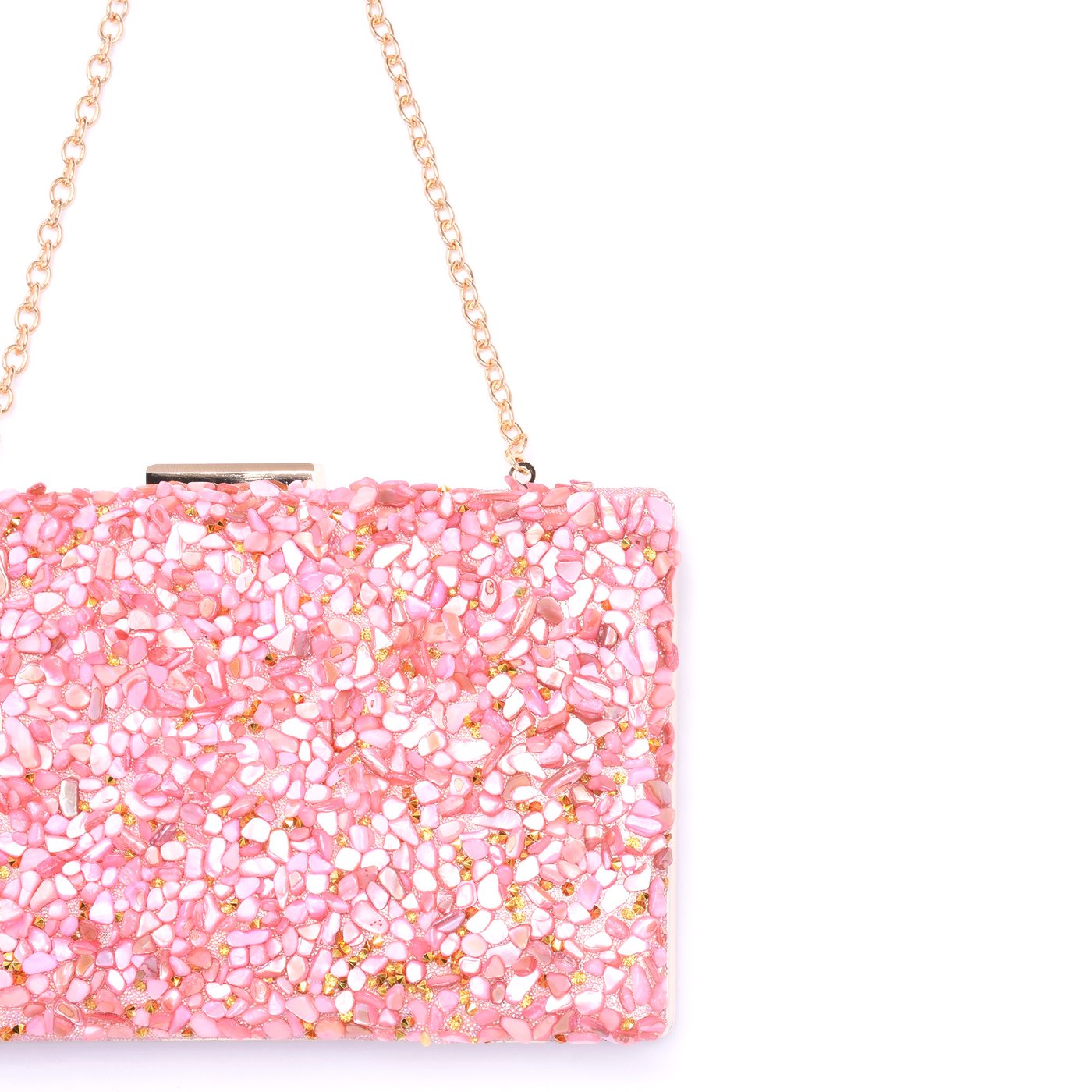 Stone party bag pink GB