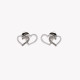 Pendientes en acero brillantes corazones GB