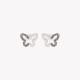 Boucles d&#039;oreilles en acier brillants papillon GB