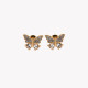 Boucles d&#039;oreilles en acier ovale papillon GB