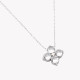 Steel necklace small clover GB