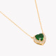 S925 necklace heart green GB