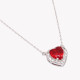Collier S925 coeur rouge GB