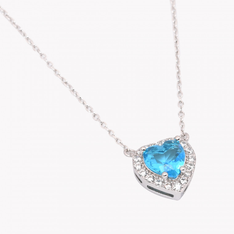S925 necklace heart blue GB