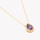 S925 necklace oval lilac GB