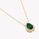 S925 necklace oval green GB