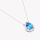 S925 necklace oval blue GB