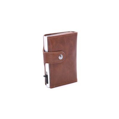 Plain card holder with button closure GB