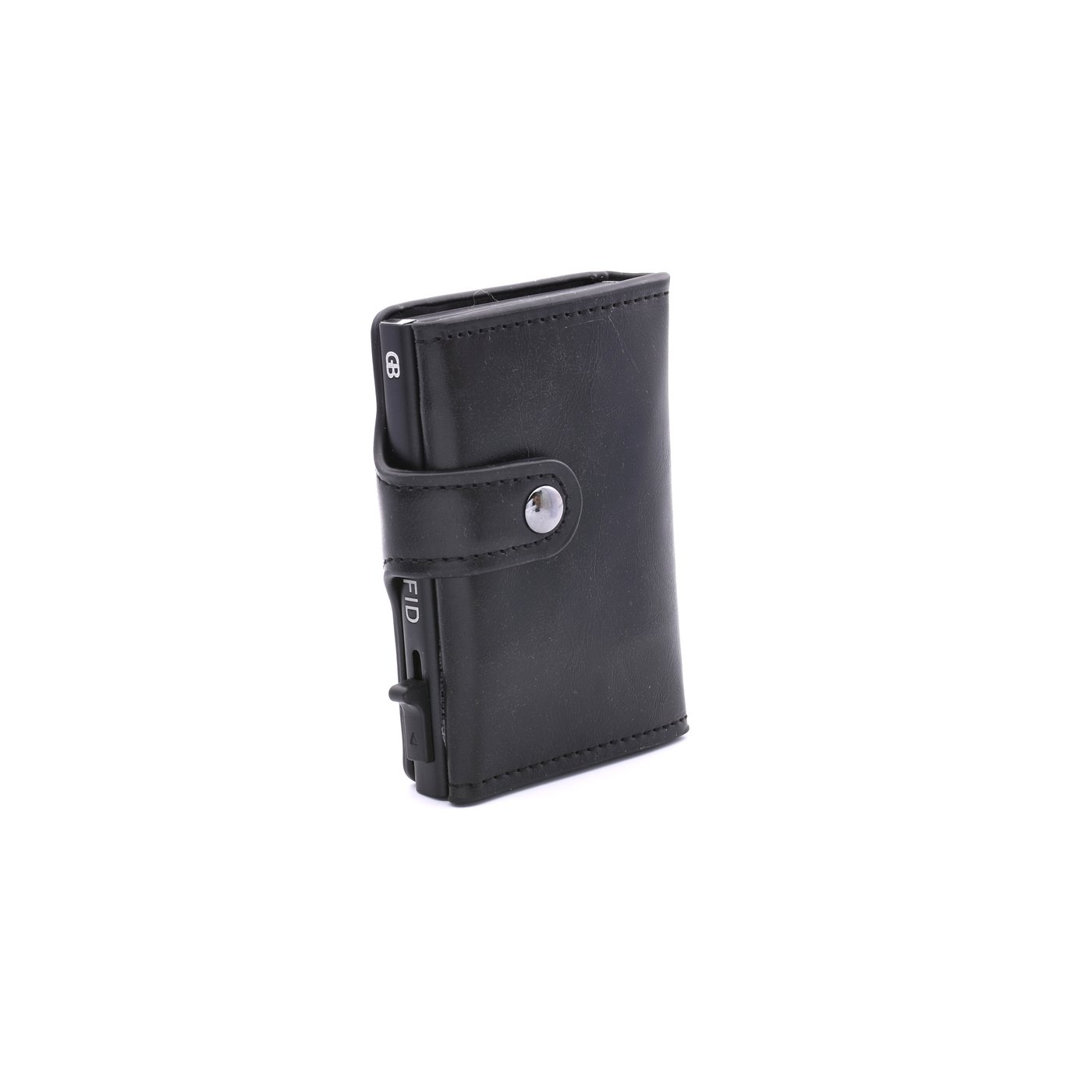 Plain card holder with button closure GB